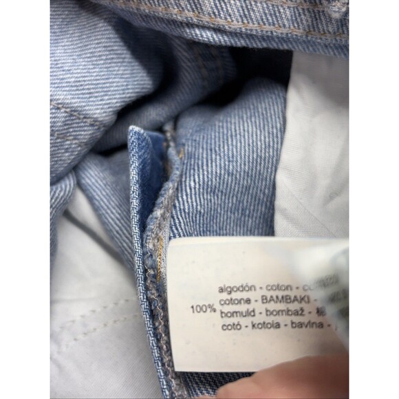 Zara Women's Z1975 Slim Flare Mid  Rise Split Hem Ripped Jeans Sz 4 New retro - Picture 11 of 14